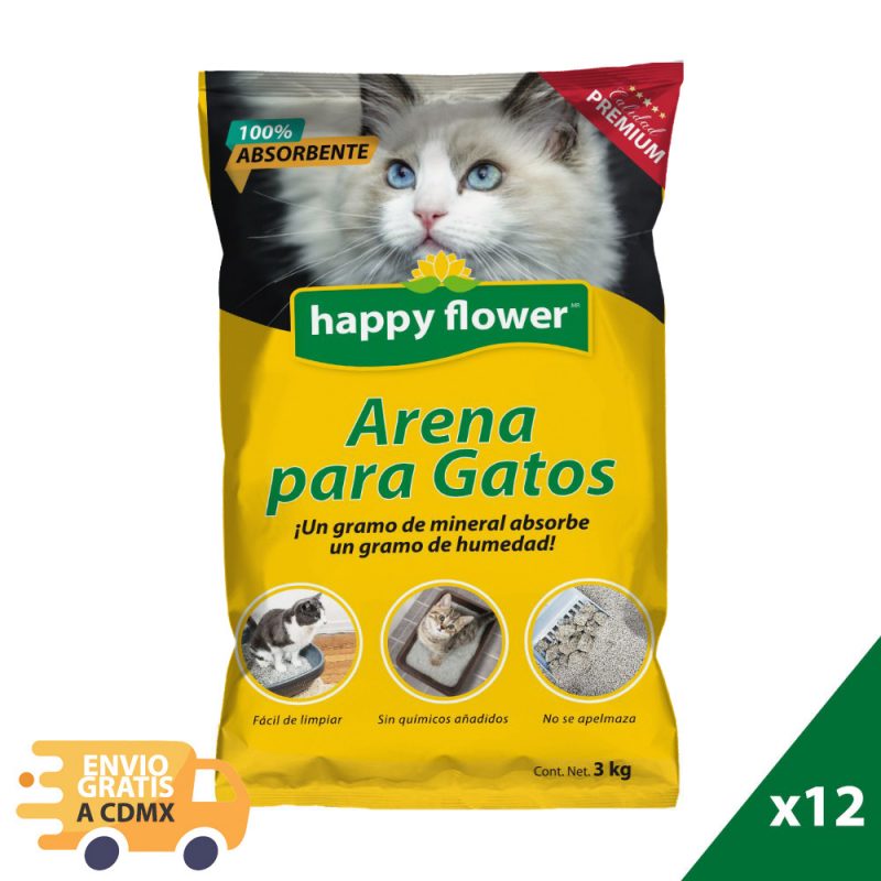 Arena para Gatos <h5>12 bolsas 3 kg c/u</h5>