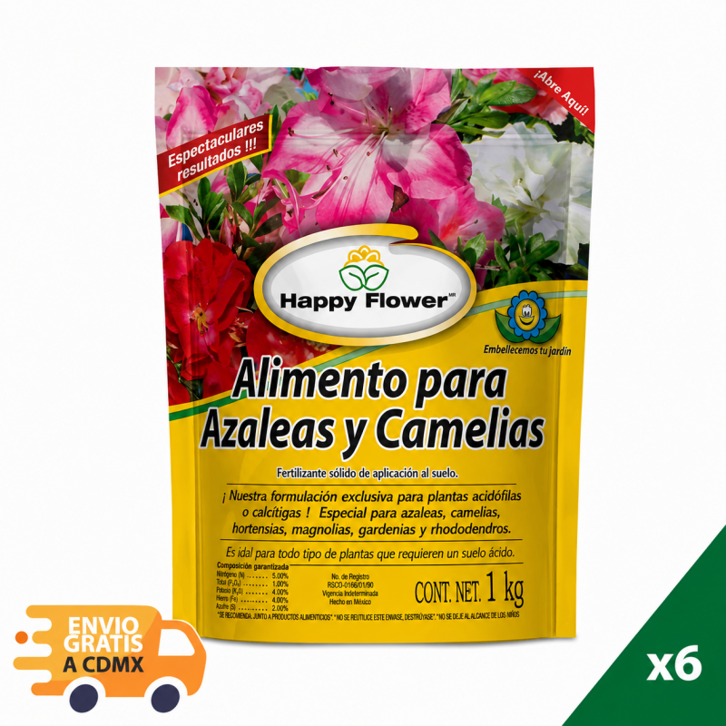 Alimento para Azaleas y Camelias <h5>6 bolsas 1 kg c/u</h5>